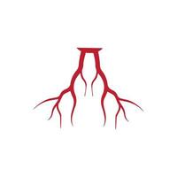 human veins, red blood vessels design and arteries Vector illustration isolated