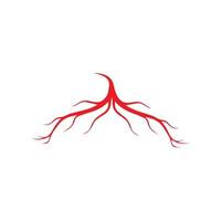 human veins, red blood vessels design and arteries Vector illustration isolated