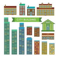 City buildings set vector