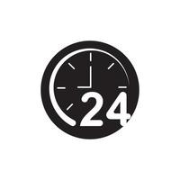 Time vector icon , 24 Hour icon vector illustration design template