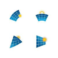 plantilla de diseño de ilustración de icono de vector de energía solar