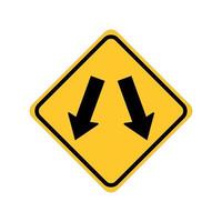 Traffic sign, keep left or right sign on white background. vector