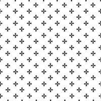 Simple geometric floral pattern black and white minimalist seamless texture with flowers. vector