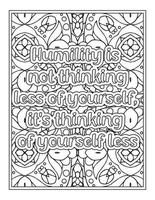 Gratitude Quotes coloring book for Adult vector