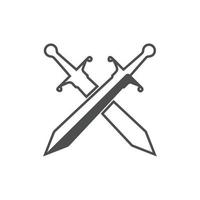 Sword weapon vector logo template illustration design