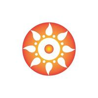 diseño de plantilla de logotipo de icono de ilustración de vector de sol