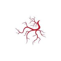 human veins, red blood vessels design and arteries Vector illustration isolated