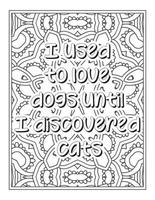 Cat Quotes coloring book vector