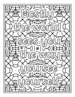 Motivational Quotes Coloring Book Pages vector