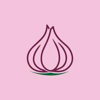 Garlic vector icon illustration design template