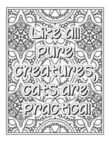 Cat Quotes coloring book vector