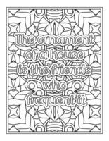 Best Friend Quotes Coloring Book, Quotes coloring Page vector