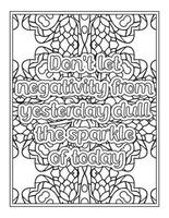 Gratitude Quotes coloring book for Adult vector