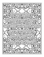 Gratitude Quotes coloring book for Adult vector