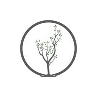 Tree Vector ,hand drawn,  illustration of  Olive tree vector design template