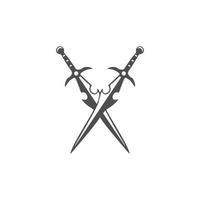 Sword weapon vector logo template illustration design