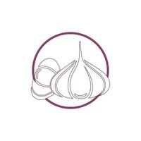 Garlic vector icon illustration design template