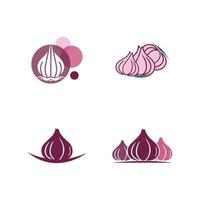 Garlic vector icon illustration design template