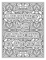 Mood Sawing Quotes Coloring Book Page for  Adult