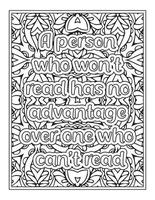 Teacher Quotes Coloring Page book vector