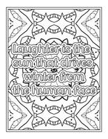 Winter Quotes coloring book vector