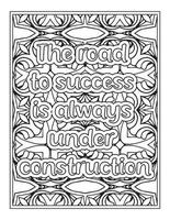 Funny Quotes Coloring Book Page for  Adult vector