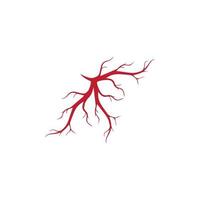 venas humanas, diseño de vasos sanguíneos rojos e ilustraciones vectoriales de arterias aisladas