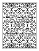 Funny Quotes Coloring Book Page for  Adult vector