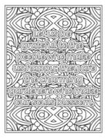 Mood Sawing Quotes Coloring Book Page for  Adult vector