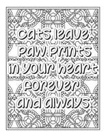 Cat Quotes coloring book vector