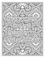 Mood Sawing Quotes Coloring Book Page for  Adult vector