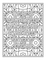 Gratitude Quotes coloring book for Adult vector