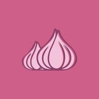 Garlic vector icon illustration design template