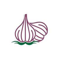 Garlic vector icon illustration design template