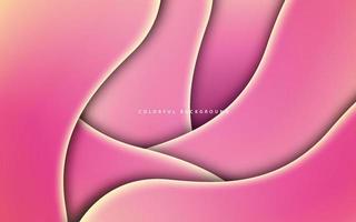 Abstract wave shape pink color background vector
