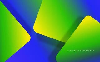 Abstract geometrict gradient blue and green color background vector