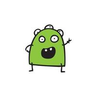 Cute cartoon monster. Vector funny monster character illustration design