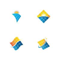 plantilla de diseño de ilustración de icono de vector de energía solar
