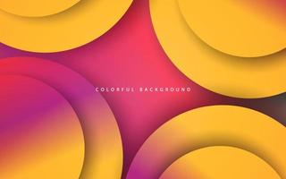 Abstract pink yellow overlap layer background vector