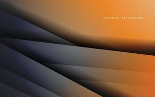 Abstract overlap layer grey orange background vector