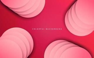 Abstract pink circle overlap layer background vector