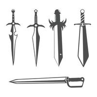 Sword weapon vector logo template illustration design