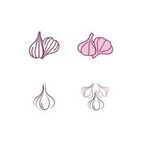 Garlic vector icon illustration design template