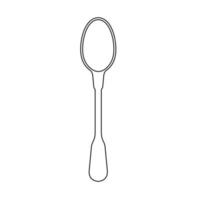 Spoon Outline Icon Illustration on White Background vector