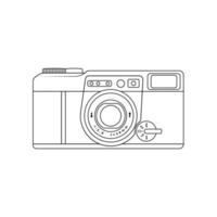 Camera Outline Icon Illustration on White Background vector