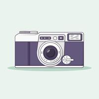 Camera Vector Icon Illustration with Outline for Design Element, Clip Art, Web, Landing page, Sticker, Banner. Flat Cartoon Style