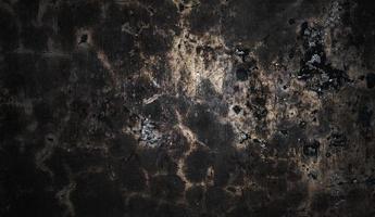 Dark and black wall halloween background concept. Black concrete dusty for background. Horror cement texture photo