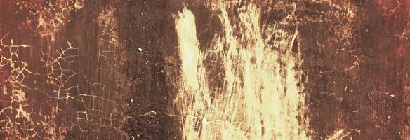 Old rusty wall, grungy background or texture. rusty texture, background, pattern, design, long banner. distressed surface background texture photo