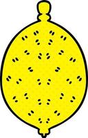 quirky comic book style cartoon lemon vector