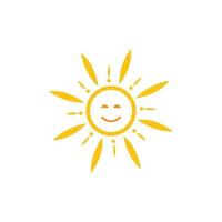 diseño de plantilla de logotipo de icono de ilustración de vector de sol